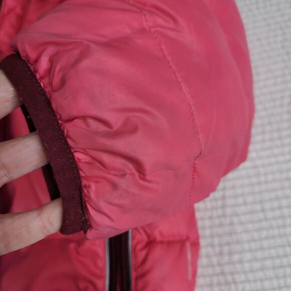 Hanna Andersson Reversible Down Puffer Jacket Quilted Pink Geo Sz 80 *spots - Picture 13 of 16